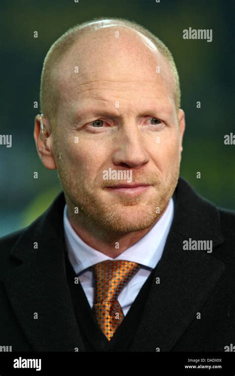 Matthias Sammer is interviewed prior to the game during the UEFA ...