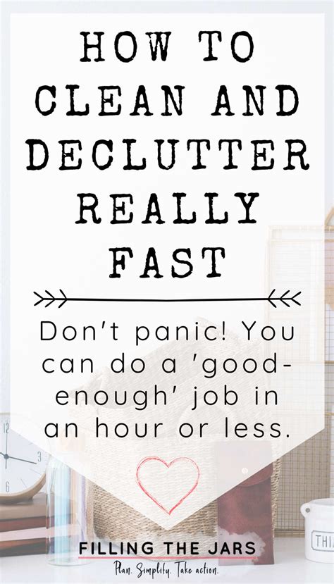 How to Clean a Cluttered House Fast: The One-Hour Cheater Method | Filling the Jars