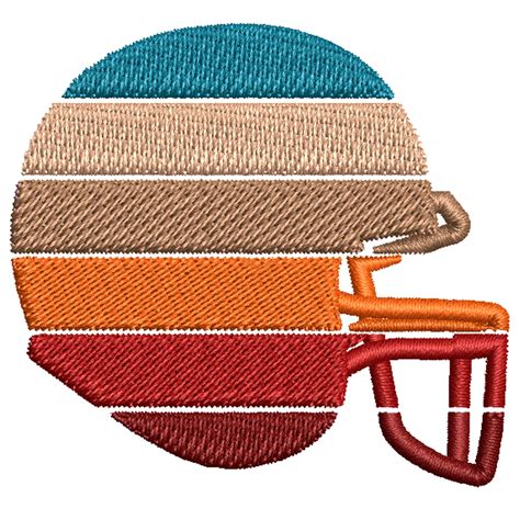 Athletics: Colorful Football Helmet | Embroidery Design at e4Bigs ...