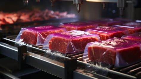 Premium AI Image | Vacuum packaging meat products with airtight sealing