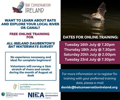 Free online training for All Ireland Daubenton's Bat Waterways Survey - Bat Conservation Ireland