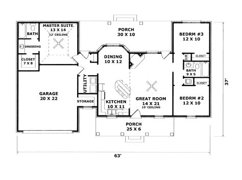 Edgespring Country Ranch Home | Building plans house, New england house ...