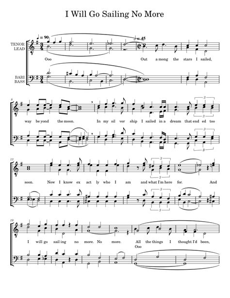 I Will Go Sailing No More - Randy Newman - James Gwaltney Sheet music for Tenor, Bass voice (Men ...