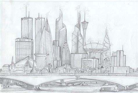 Future City Sketch at PaintingValley.com | Explore collection of Future City Sketch