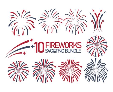 Hunts Point Fireworks Clipart