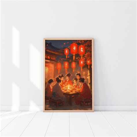 Lunar New Year Wall Art Chinese New Year Gift Chinese Family Art ...