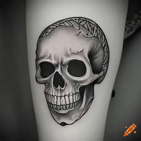 Intricate skull tattoo design