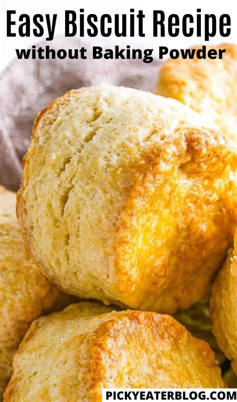 This easy recipe without baking powder is so easy! These biscuits are ...