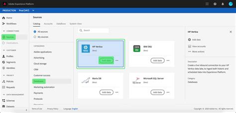 Create an HP Vertica Source Connection in the UI | Adobe Experience ...