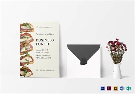 Business Lunch Invitation Design Template in PSD, Word, Publisher ...