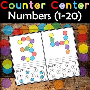 Math counters center activities, Counters Math Games , Numbers 1 - 20