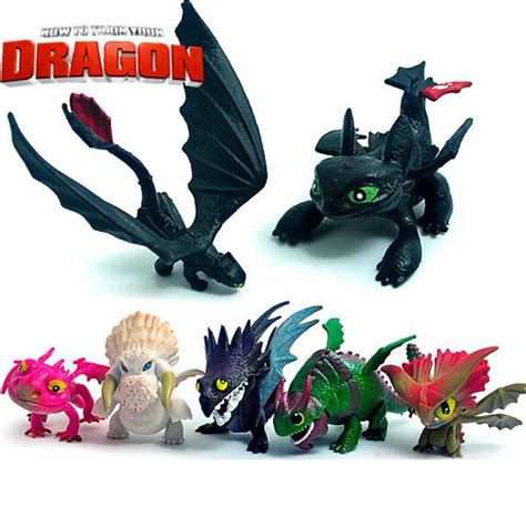 7 Pcs/set High Quality How To Train Your Dragon Toys Toothless Action ...