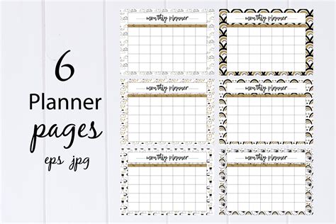 Monthly Planner Pages A4 size, printable digital templates (670167 ...