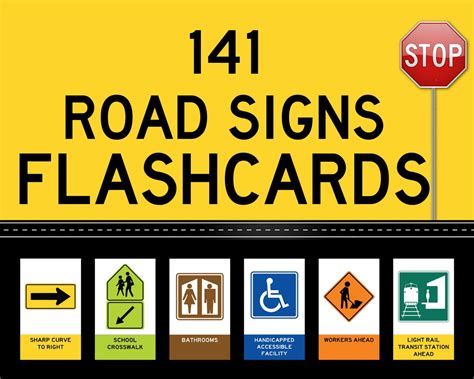 Road Sign Flashcards Printable