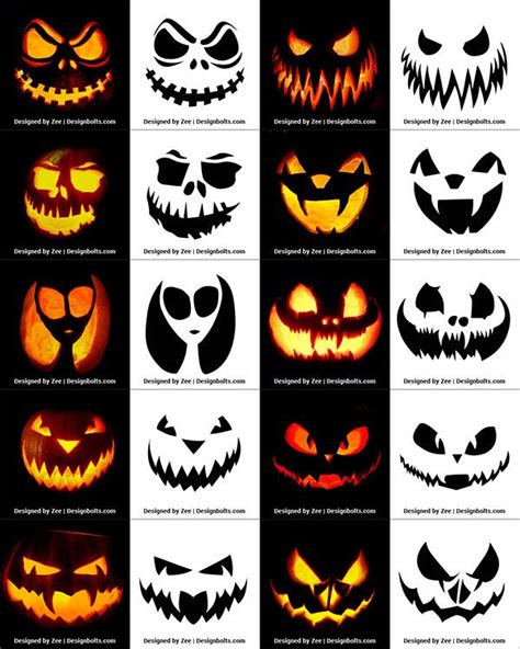 Halloween Pumpkin Cutouts Printable