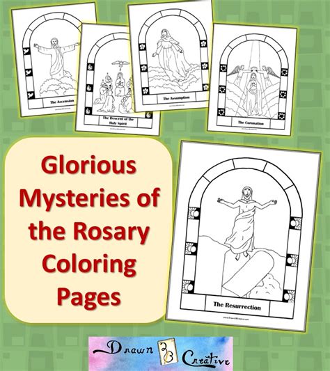 Free Printable Mysteries of the Rosary Coloring Pages - Drawn2BCreative