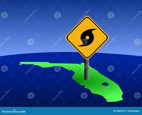 Florida with Hurricane Sign Stock Vector - Illustration of risk ...