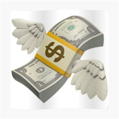 "Flying Money Emoji" Poster by emojiqueen | Redbubble