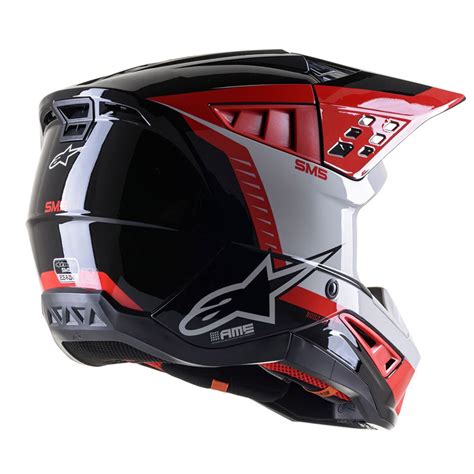 Alpinestars Sm5 Beam Helmet Black Grey Red A83036221313 Offroad Helmets | MotoStorm