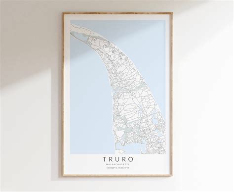 Truro Massachusetts Map Print, Truro Cape Cod Poster, Cape Cod Map ...