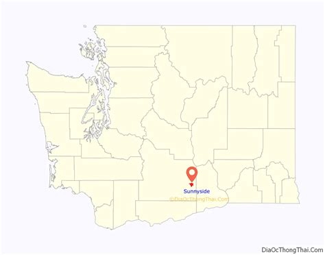 Map of Sunnyside city, Washington - Thong Thai Real