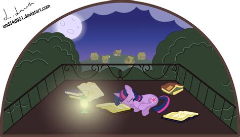 Twilight Sparkle sleeping on her balcony by und34d951 on DeviantArt