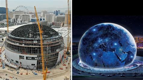 Sphere in Las Vegas Lights Exterior For First Time