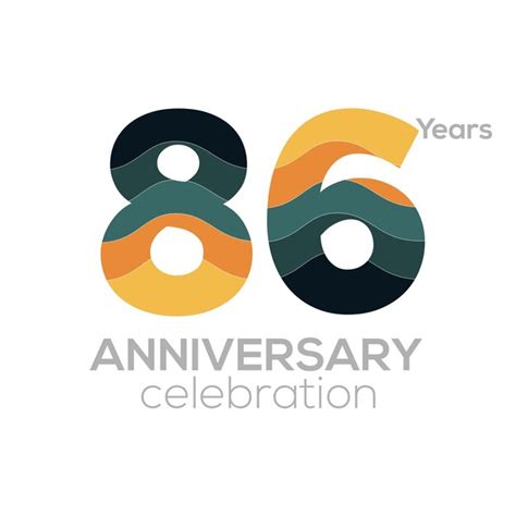 Premium Vector | 86th anniversary logo design, number 86 icon vector template.minimalist colour ...