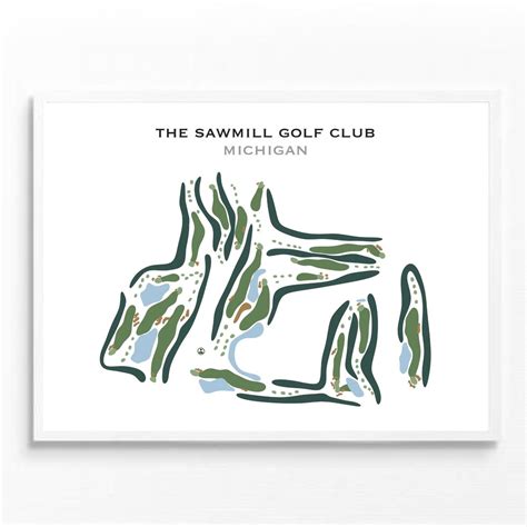 The Sawmill Golf Club, MI Golf Course Map, Home Decor, Golfer Gift for Him, Scorecard Layout ...