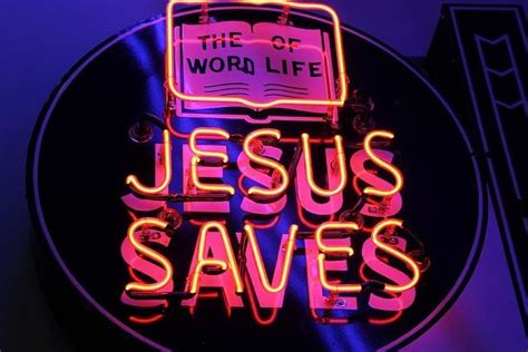 Jesus Saves Neon Sign