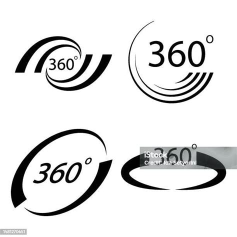 360 Degree Logos Stock Illustration - Download Image Now - 360-Degree ...