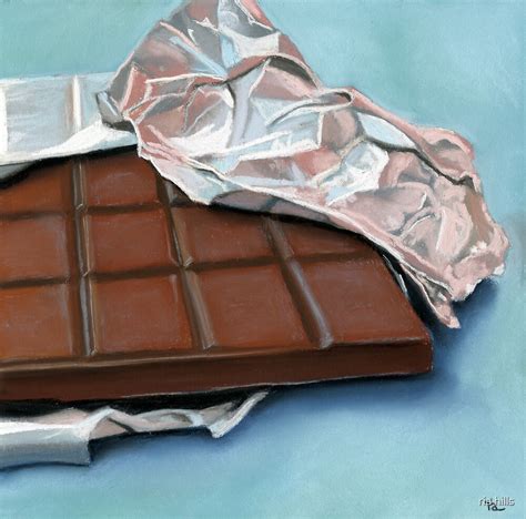 "realistic chocolate bar painting" by ria hills | Redbubble