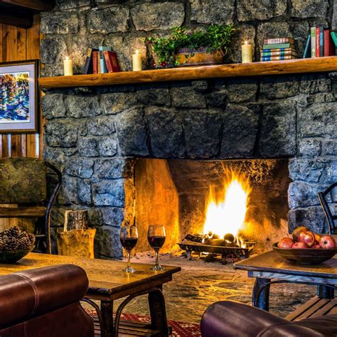 Tavern Wallpaper With Cozy Fireplace - MAXIPX
