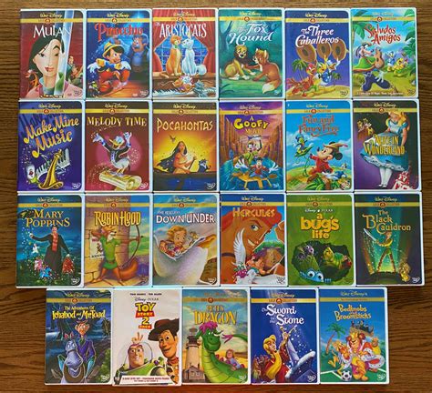 My Walt Disney Gold DVD Collection by richardchibbard on DeviantArt