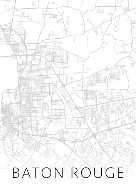 Louisiana SVG File USA City Street Map of Baton Rouge morikuma3776 Home Décor Home & Living