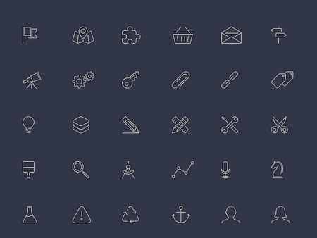 100 FREE Line Style Icons by Kenny Sing for Elegant Themes on Dribbble