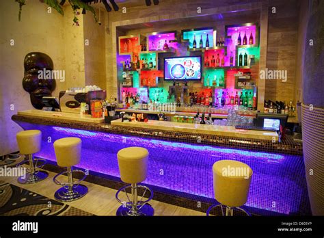 Bottles and drinks in Casino bar Stock Photo - Alamy