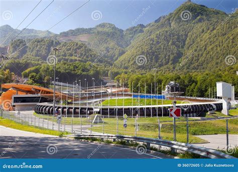 The bobsleigh track editorial image. Image of events - 36072605