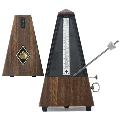 FLEOR Mechanical Metronome Plastic Wooden Teak Metronome for Musician Guitar Piano Drum Violin ...