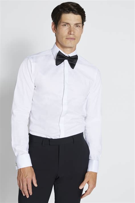 Slim Fit White Concealed Placket Dress Shirt | Buy Online at Moss