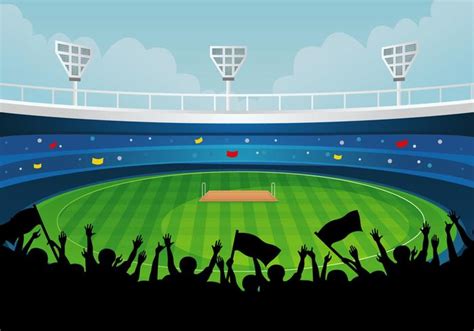 Cricket Stadium 427062 Vector Art at Vecteezy