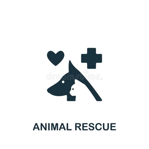 Animal Rescue Icon. Monochrome Simple Sign from Charity and Non-profit ...