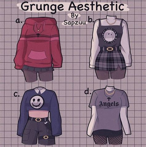 Grunge Anime Aesthetic Clothes Drawing - Go-images Web