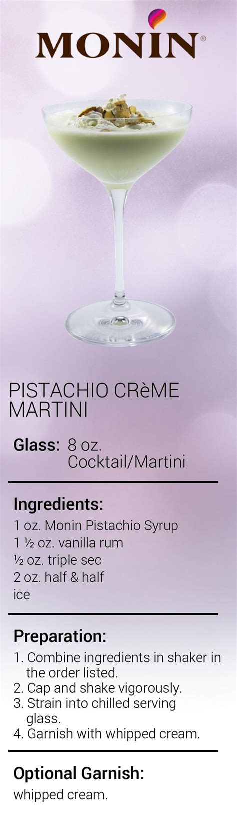 Pistachio Crème Martini | Recipe | Pistachio martini recipe, Pistachio recipes, Delicious cocktails