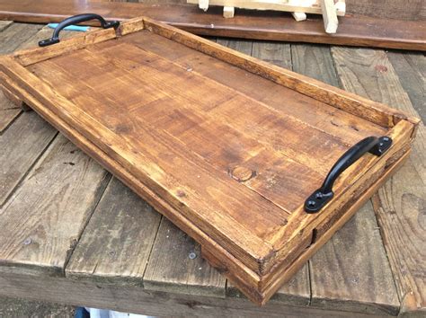 Rustic Wooden Serving Tray made from reclaimed pallet wood