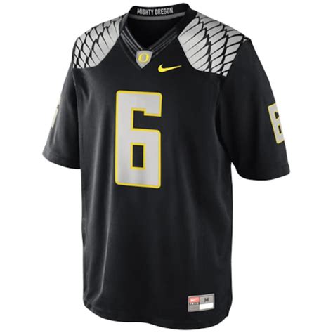 Nike Oregon Ducks Black No. 6 Limited Football Jersey