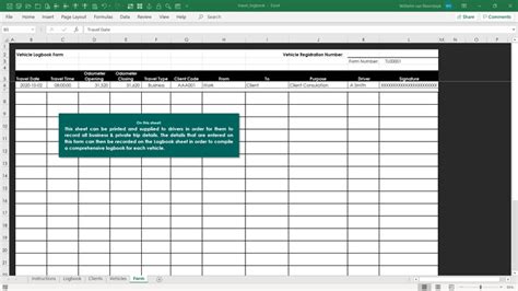 Excel Log Sheet Template