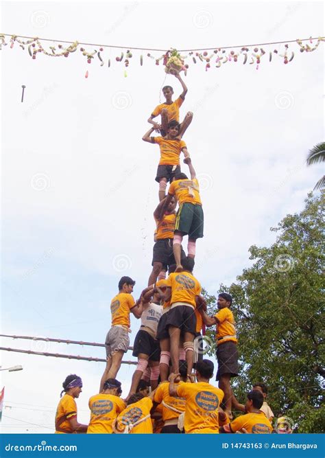 Human Tower editorial stock photo. Image of celebration - 14743163