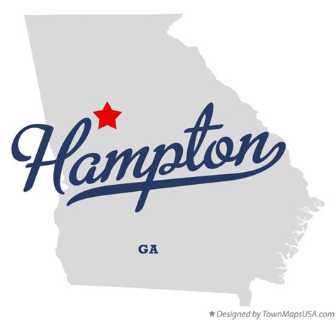 Map of Hampton, GA, Georgia