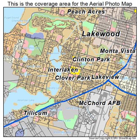 Aerial Photography Map of Lakewood, WA Washington